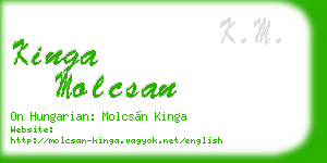 kinga molcsan business card