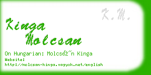 kinga molcsan business card